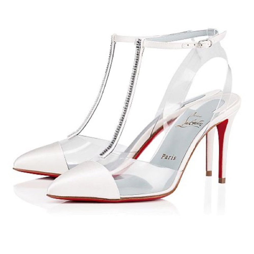 Christian Louboutin Nosy Strass 85 Crepe Satin PVC